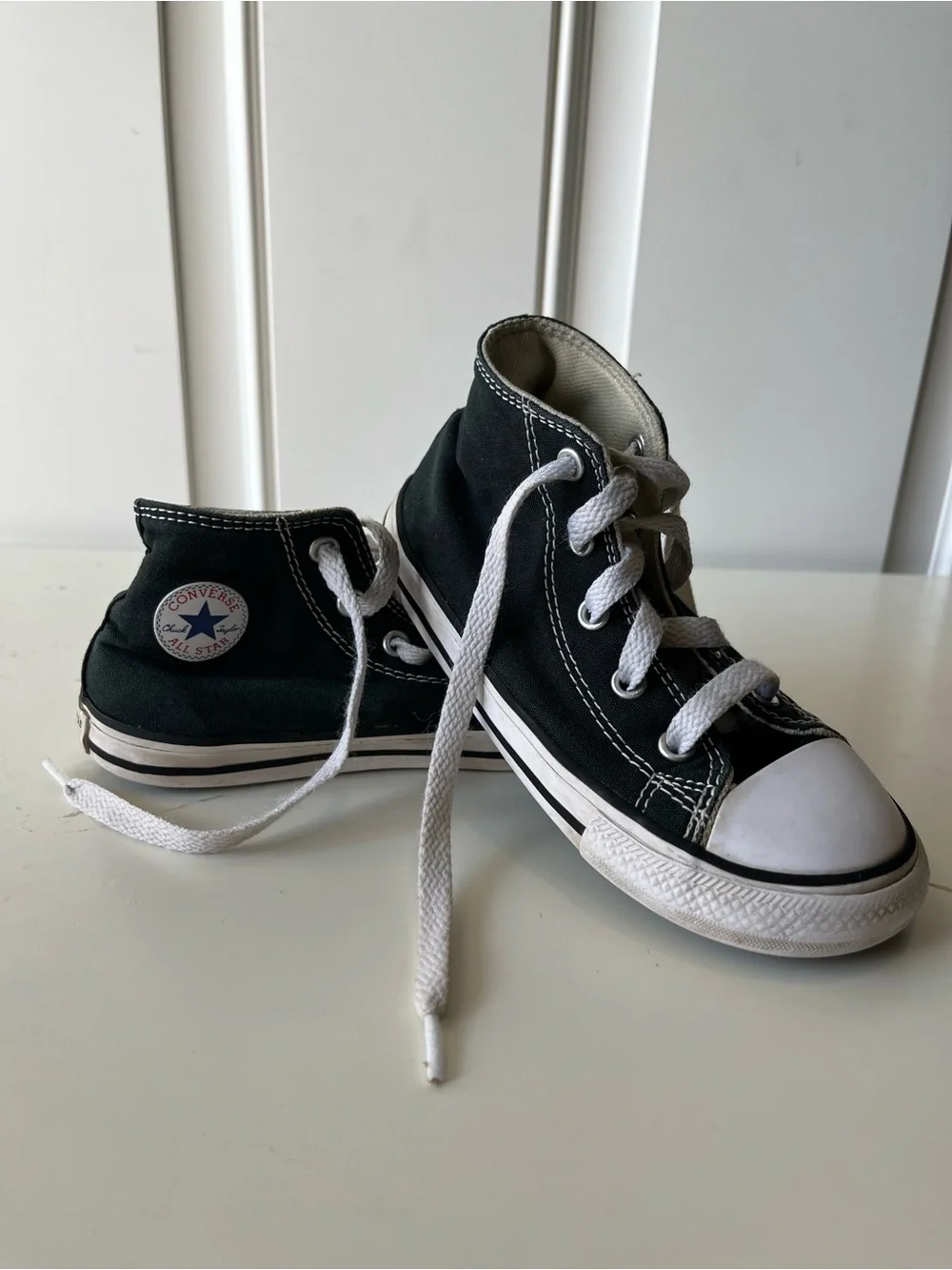 Converse Black and White Kids Chuck Taylor High Top Sneakers